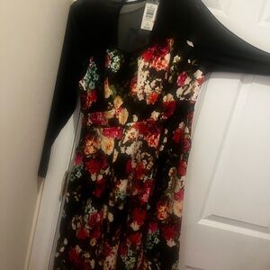 Torrid Red and Green Fit and Flare Dress Sleeveless Crew Neck